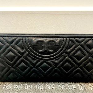 Tory Burch Fleming Slim Embossed Wallet